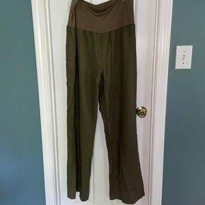Love Tree olive green linen lounge pants